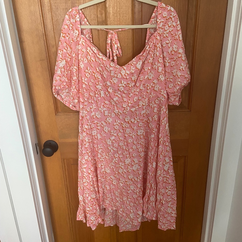 NWT Eloquii A-Line Dress with Puff Sleeves